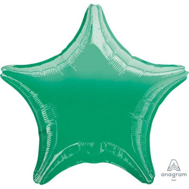 Metallic Green Star Foil Balloon - 45cm - The Base Warehouse