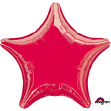 Load image into Gallery viewer, Metallic Red Star Foil Balloon - 45cm - The Base Warehouse
