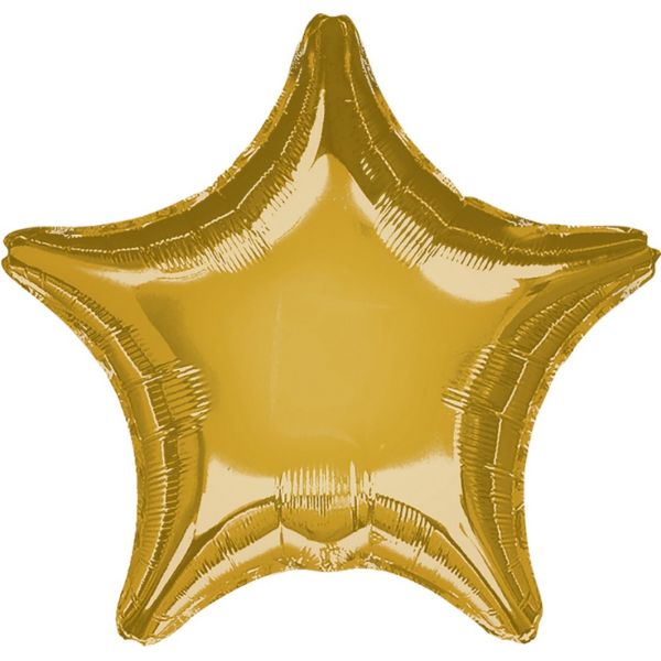 Metallic Gold Star Foil Balloon - 45cm