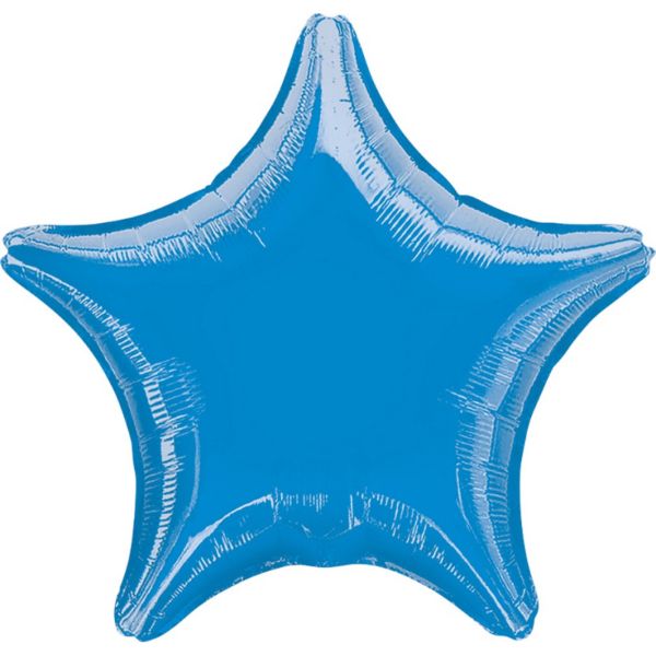 Metallic Blue Star Foil Balloon - 45cm