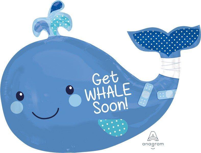 SuperShape Get Whale Soon Foil Balloon - 86cm x 60cm