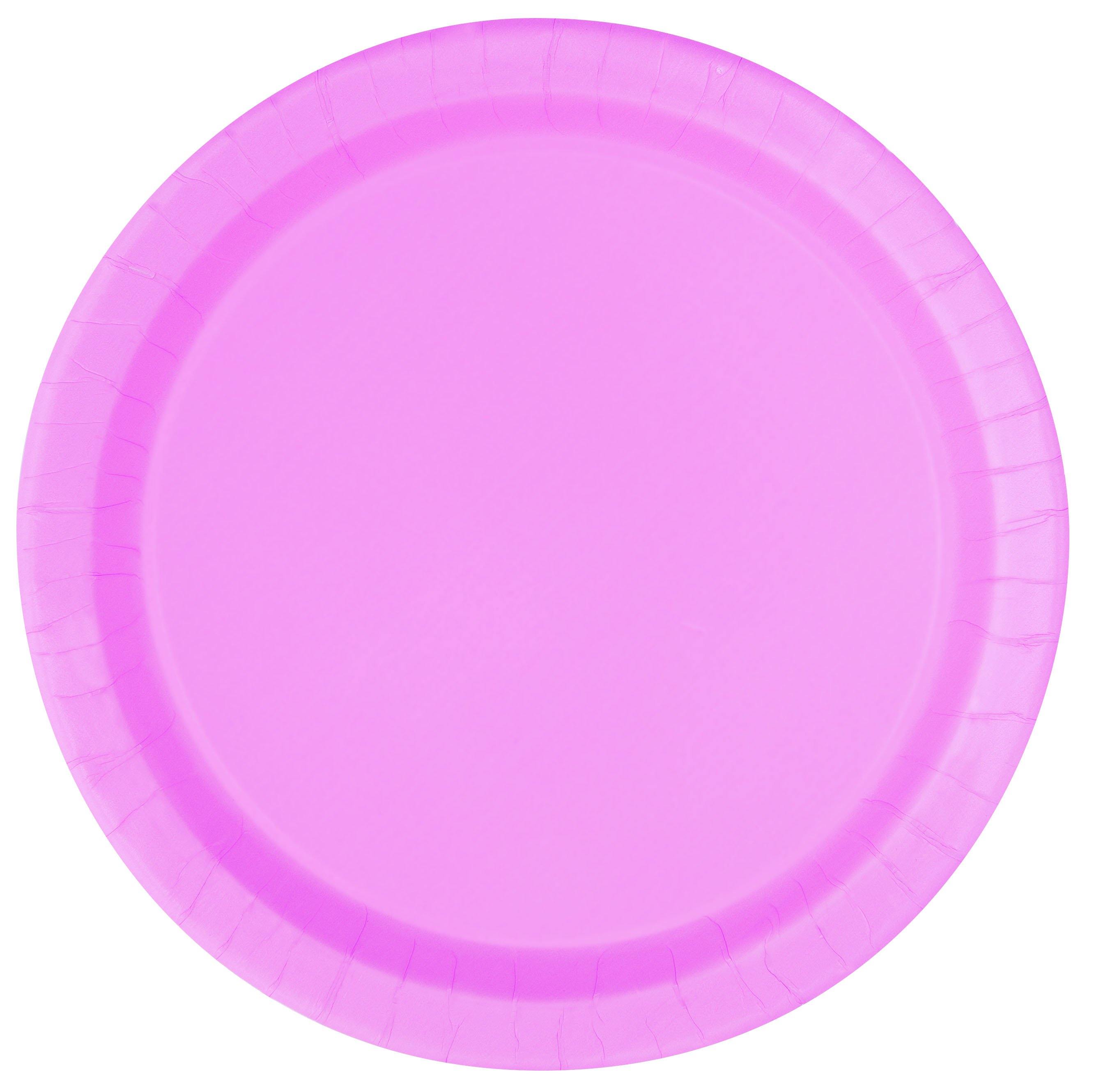 8 Pack Lovely Pink Paper Plates - 23cm - The Base Warehouse