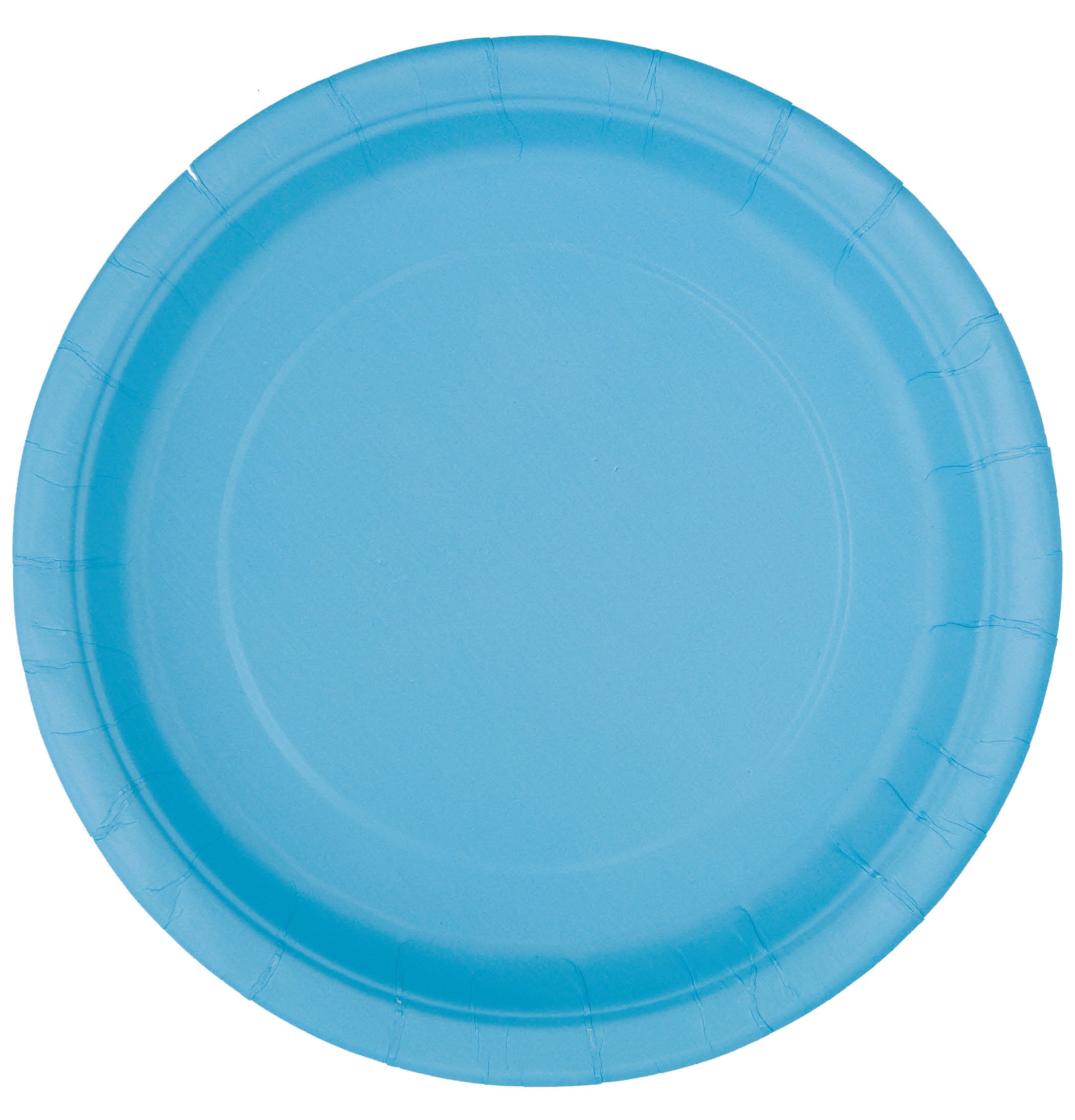 8 Pack Powder Blue Paper Plates - 18cm