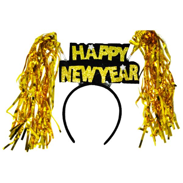 Happy New Year Tinsel Headband