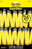 Load image into Gallery viewer, 25 Pack Yellow Glow Sitcks - 10cm - The Base Warehouse
