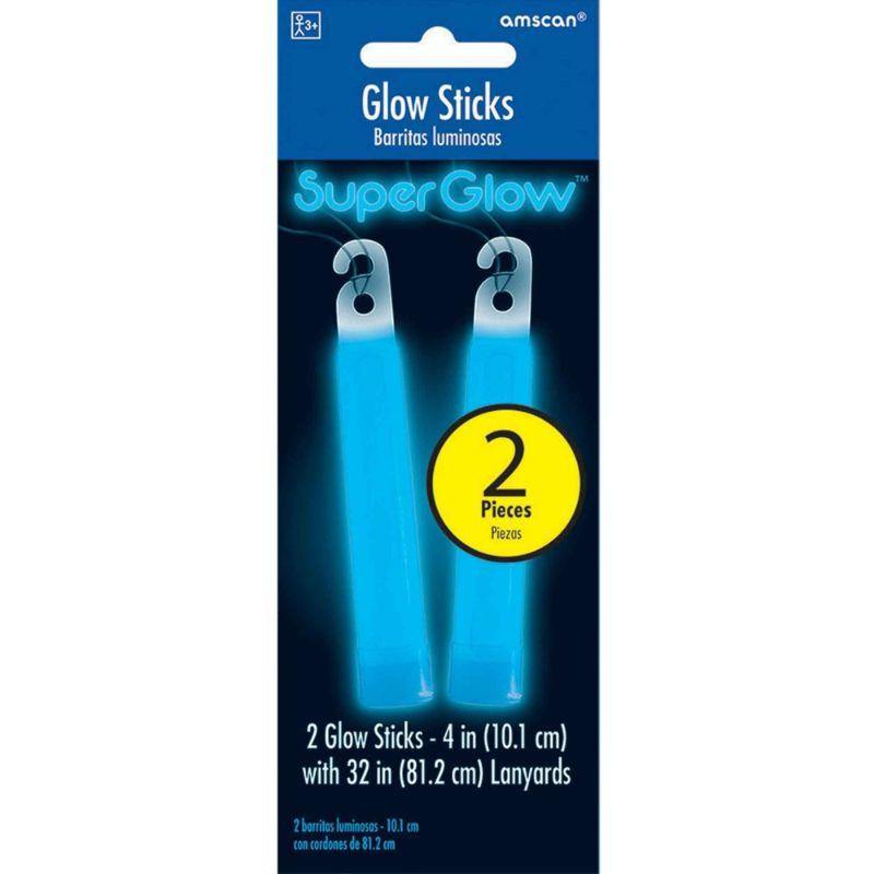 2 Pack Blue Glow Sticks - 10cm - The Base Warehouse