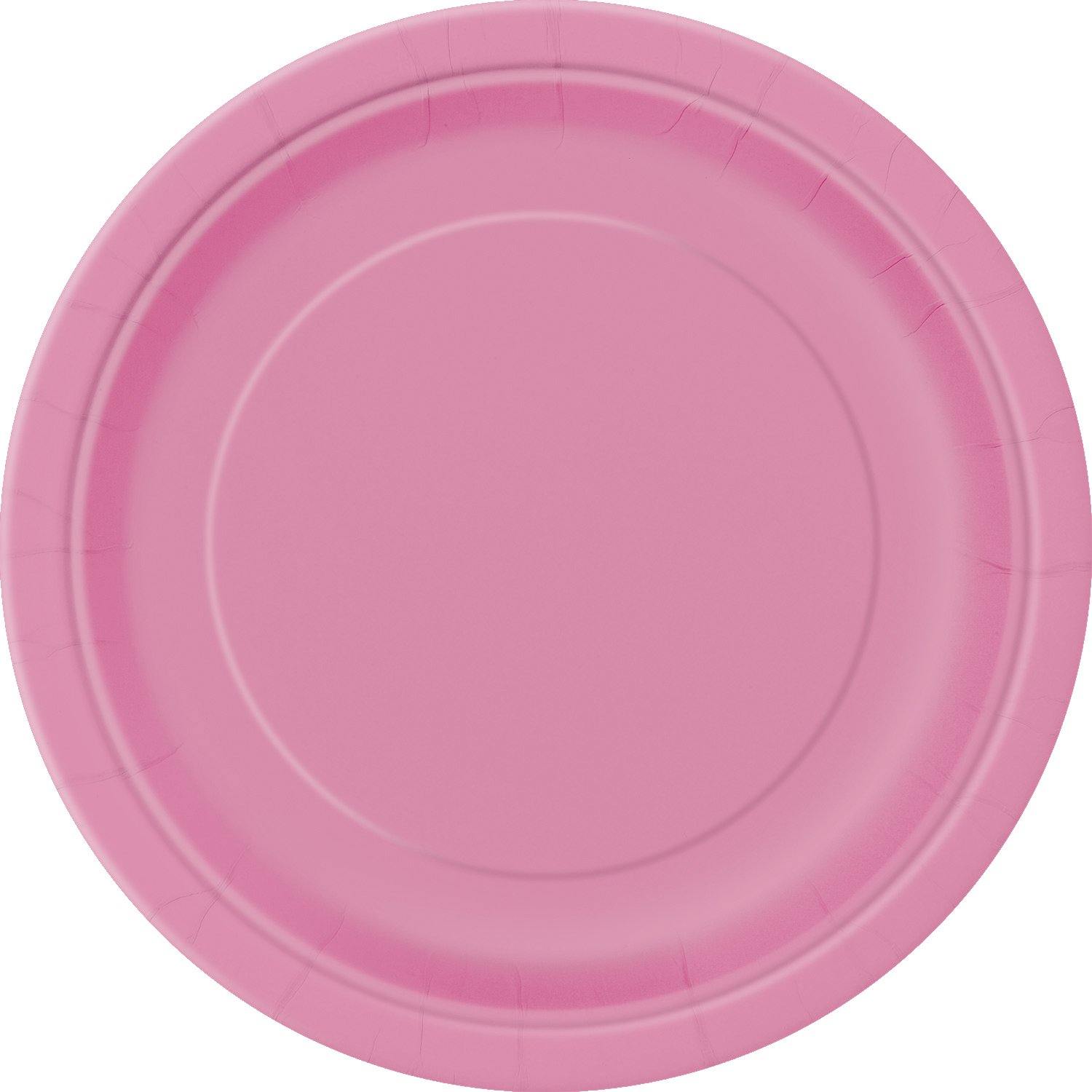8 Pack Hot Pink Paper Plates - 23cm - The Base Warehouse
