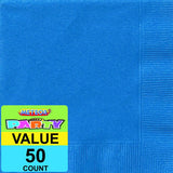Load image into Gallery viewer, 50 Pack Royal Blue Beverage Napkins - 25.4cm x 25.4cm - The Base Warehouse
