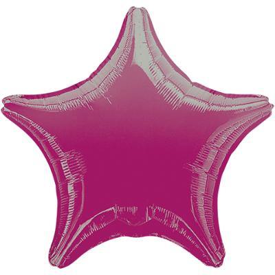 Metallic Fuchsia Star Shaped Foil Balloon - 45cm - The Base Warehouse