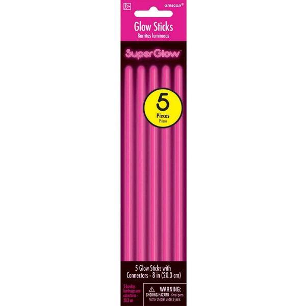 5 Pack Pink Glow Sticks - The Base Warehouse