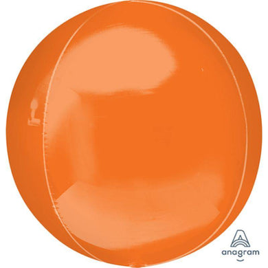 Orbz Orange Foil Balloon - 38cm x 40cm - The Base Warehouse