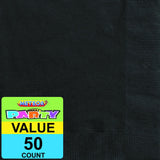 Load image into Gallery viewer, 50 Pack Midnight Black Beverage Napkins - 25cm
