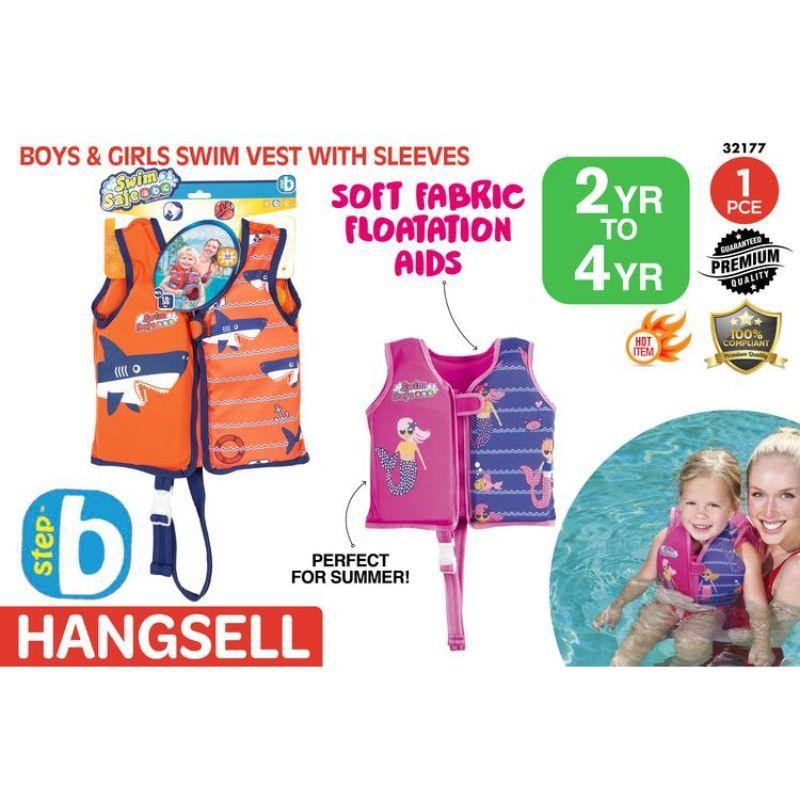 Kids Swim Vest with Sleeves - 2 to 4 years