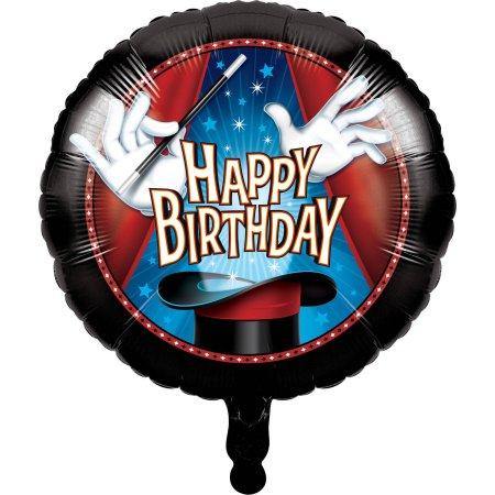 Magic Party Happy Birthday Foil Balloon - 45cm