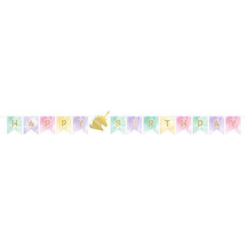 Unicorn Rainbow Happy Birthday Pennant Banner - The Base Warehouse