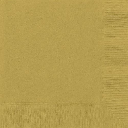 20 Pack Gold Luncheon Napkins - The Base Warehouse