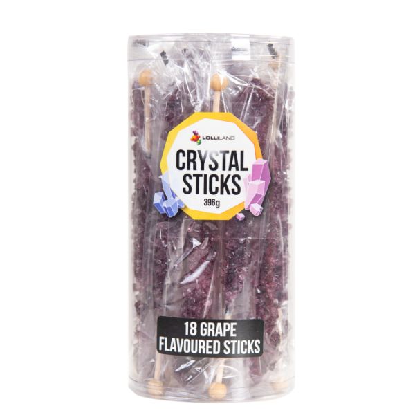 18 Pack Grape Flavoured Crystal Sticks - 396g