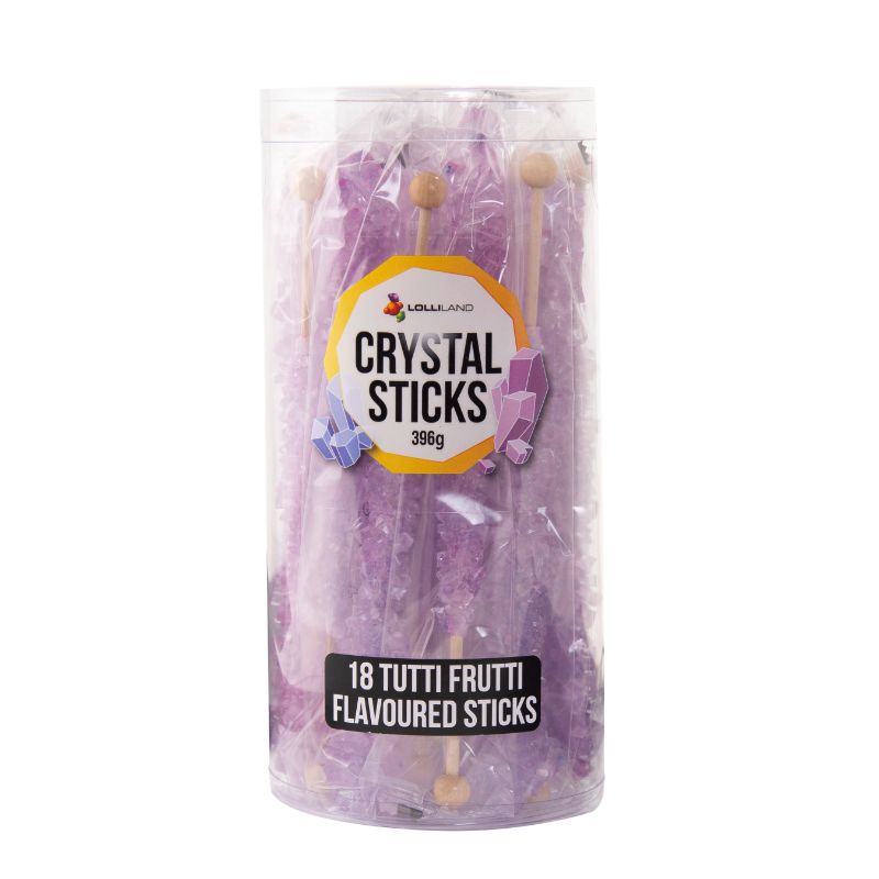 18 Pack Tutti Frutti Flavoured Crystal Sticks - 396g