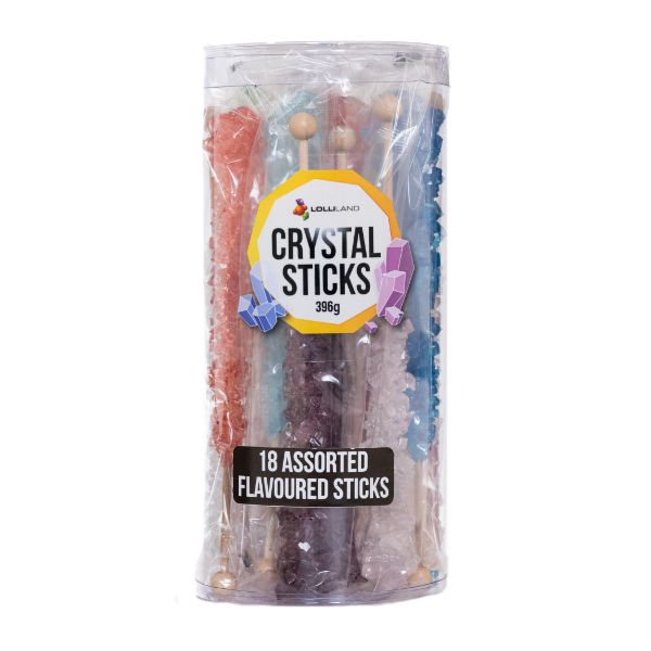 18 Pack Assorted Flavoured Crystal Sticks - 396g