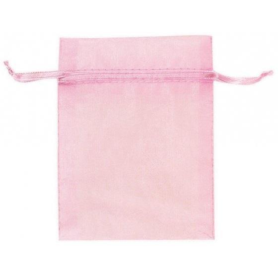 24 Pack New Pink Organza Bags - The Base Warehouse