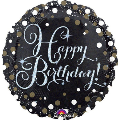 Holographic Sparkling Birthday Foil Balloon - 45cm - The Base Warehouse