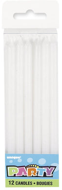 12 Pack White Candles - The Base Warehouse