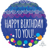Load image into Gallery viewer, Blue Happy Birthday To You Foil Balloon - 45cm - The Base Warehouse
