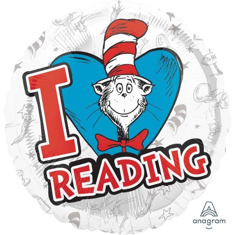 Dr. Seuss Hats Off to Reading Foil Balloon - 45cm