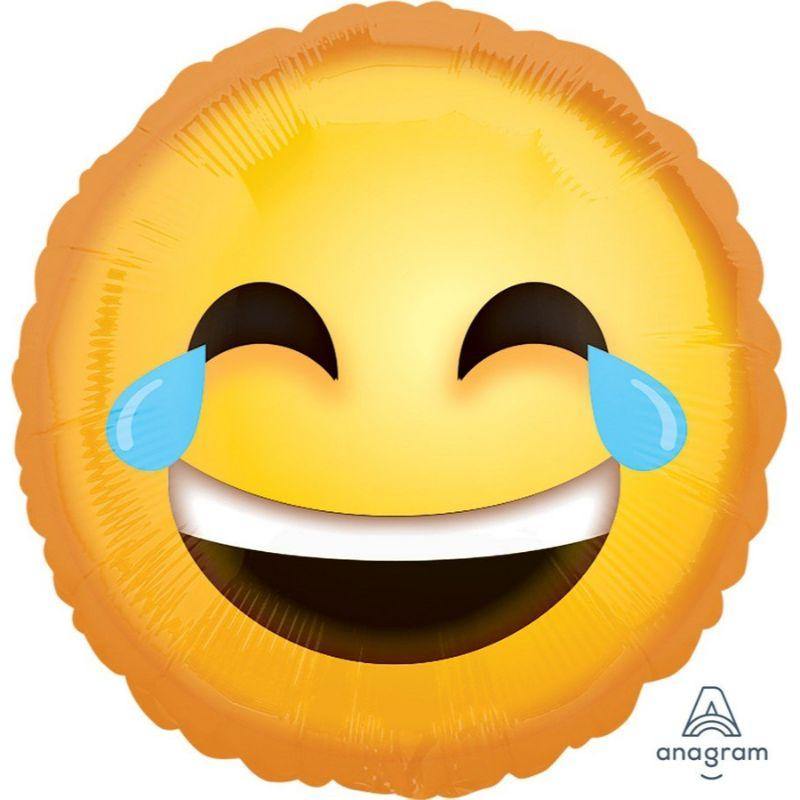 Laughing Emoticon Foil Balloon - 45cm - The Base Warehouse