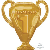 Load image into Gallery viewer, Gold Champion Trophy Foil Balloon - 71cm x 63cm - The Base Warehouse
