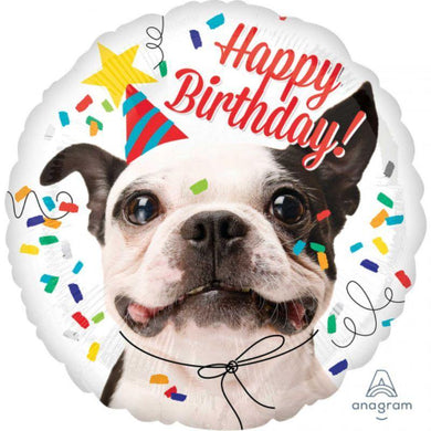 Happy Birthday Dog Foil Balloon - 45cm - The Base Warehouse