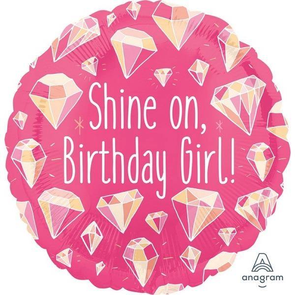 Shine On Birthday Girl Foil Balloon - The Base Warehouse