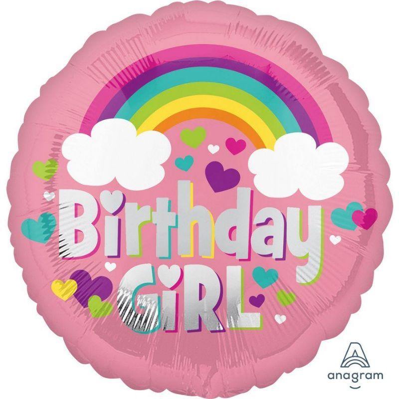 Birthday Girl Rainbow Fun Foil Balloon - 45cm