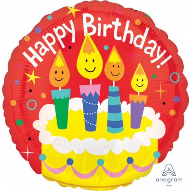 Happy Birthday Candles Foil Balloon - 45cm