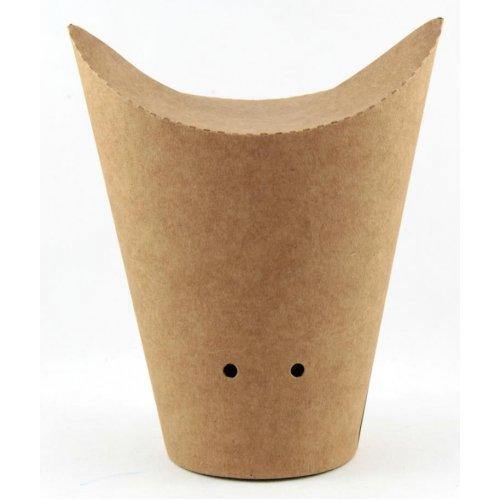 50 Pack Kraft Closed Top Wrap Cup - Tall - The Base Warehouse