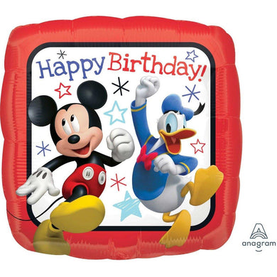 Mickey Roadster Racers HBD Square Foil Balloon - 45cm - The Base Warehouse