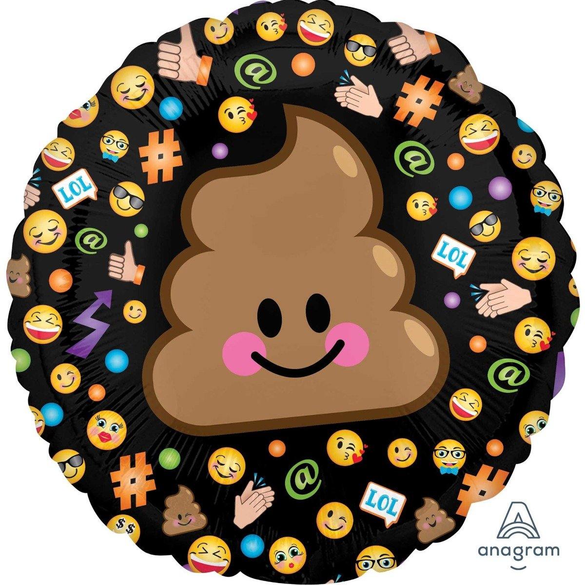 LOL Emoticon Round Foil Balloon - 45cm - The Base Warehouse