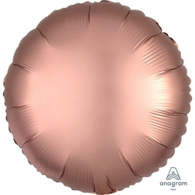 Satin Luxe Rose Copper Circle Foil Balloon - 45cm - The Base Warehouse