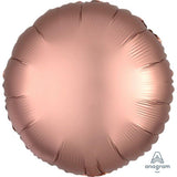 Load image into Gallery viewer, Satin Luxe Rose Copper Circle Foil Balloon - 45cm - The Base Warehouse

