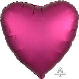 Load image into Gallery viewer, Satin Luxe Pomegranate Heart Foil Balloon - 45cm - The Base Warehouse
