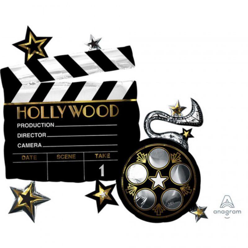 SuperShape Hollywood Lights Camera Action Foil Balloon - 76cm x 73cm - The Base Warehouse