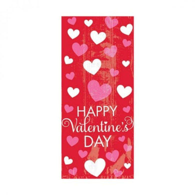 20 Pack Happy Valentines Day Small Cello Bags - 10cm x 24cm - The Base Warehouse