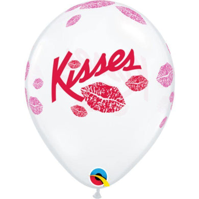 Diamond Clear Kisses Latex Balloon - 28cm - The Base Warehouse