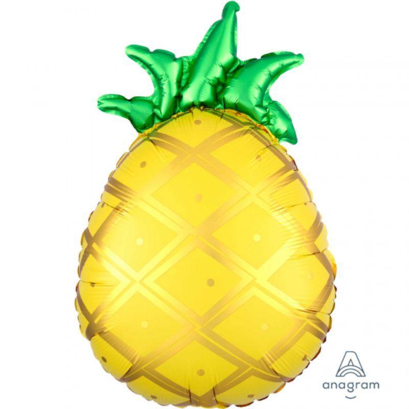 Tropical Pineapple Foil Balloon - 30cm x 53cm - The Base Warehouse