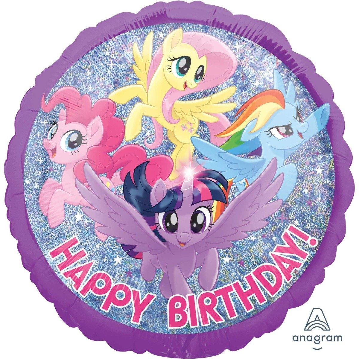 Holographic My Little Pony Friendship Adventure Foil Balloon - 45cm - The Base Warehouse