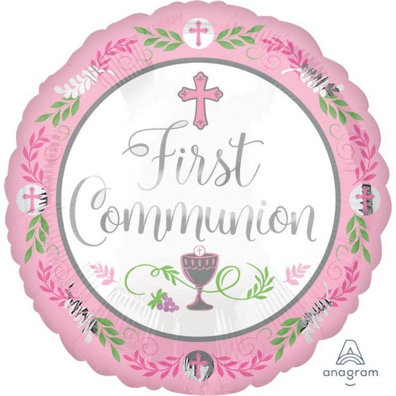 Communion Day Girl Foil Balloon - 45cm - The Base Warehouse