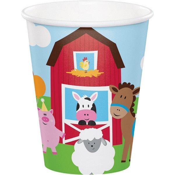 8 Pack Farmhouse Fun Paper Cups - The Base Warehouse