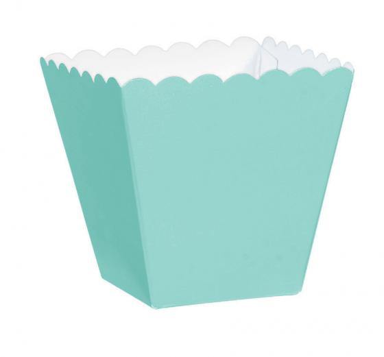 Mega Pack Blue Scalloped Paper Favor Box - The Base Warehouse