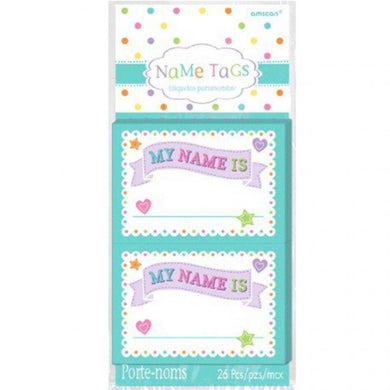 26 Pack Baby Shower Name Tags - 8cm x 6cm - The Base Warehouse