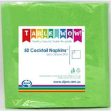 Load image into Gallery viewer, 50 Pack Lime Cocktail Napkins - 24cm x 24cm
